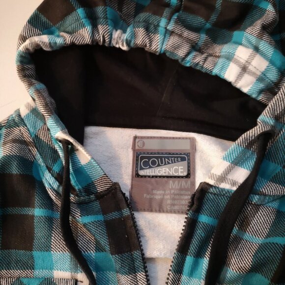 Counter Intelligence Ladies Size Medium Terry Fleece Lined Full Zip Hoodie - Picture 3 of 9